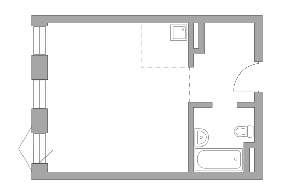 Студия 34.59 м²