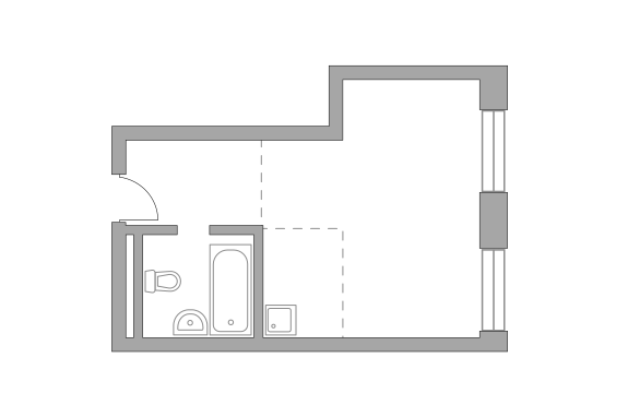 Студия 30.54 м²