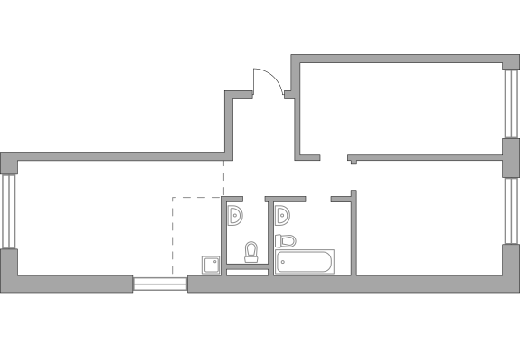 Трёхкомнатная квартира 78.36 м²