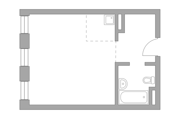 Студия 33.89 м²