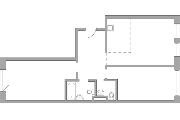 Трёхкомнатная квартира 81.75 м²